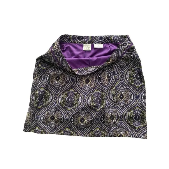 EP Pro Purple Medallion/Paisley Golf Tennis Pickleball Athletic Skort Size 10 - Picture 2 of 3